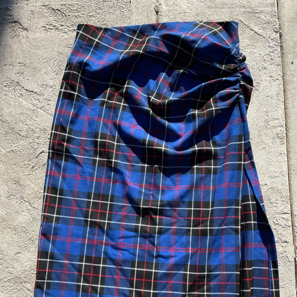 Zara ruched side slit skirt